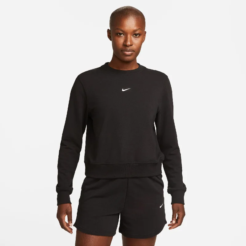 Dri-Fit One Women's Crew-Neck French Terry Sweatshirt Hoodie with Drawstring Waist Adjustable Fitted
