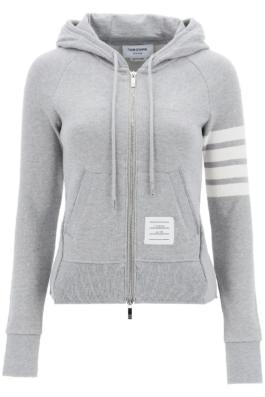 4-bar hoodie FJT001A 00535 LT GREY Hoodie with Hem Elastic Stretchable Comfortable