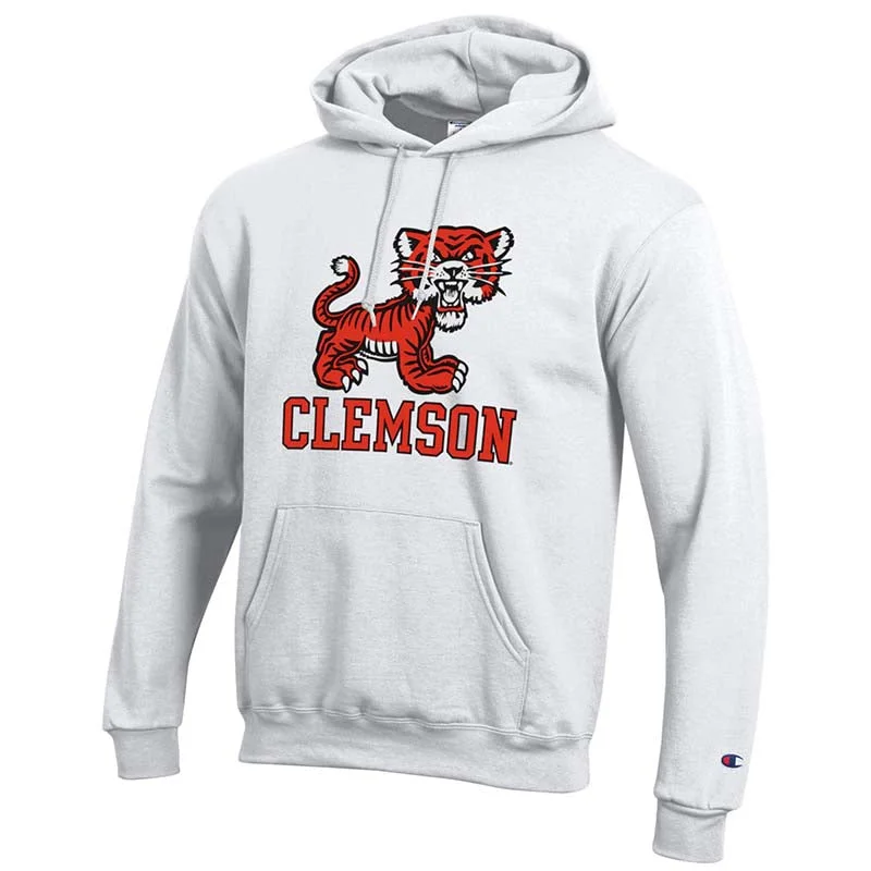 Clemson Logo Hoodie Hoodie with Front Slit Layering Stylish