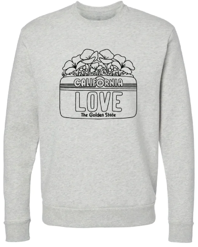 California License Sweatshirt Hoodie with Half-Zip Sporty Casual