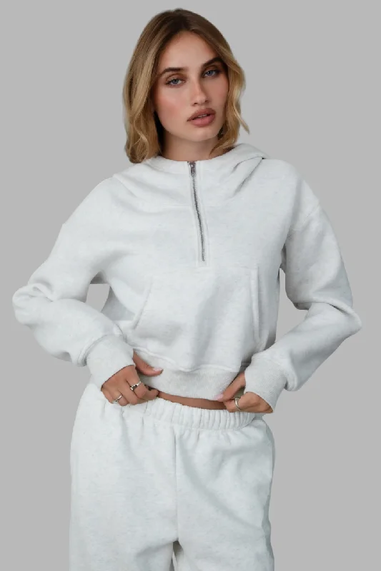 TIC TOC - "ROMEE" Scuba Half Zip Hoodie Hoodie with Hood Adjustable Protection