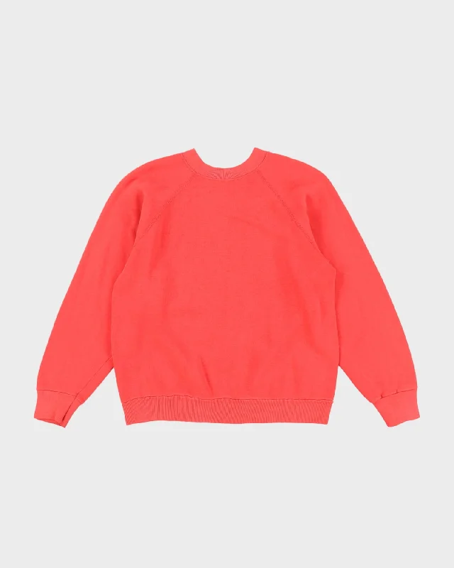 Early 80s Tultex Pastel Pink Basic Blank Sweatshirt - M Hoodie with Earth Tones Natural Calm