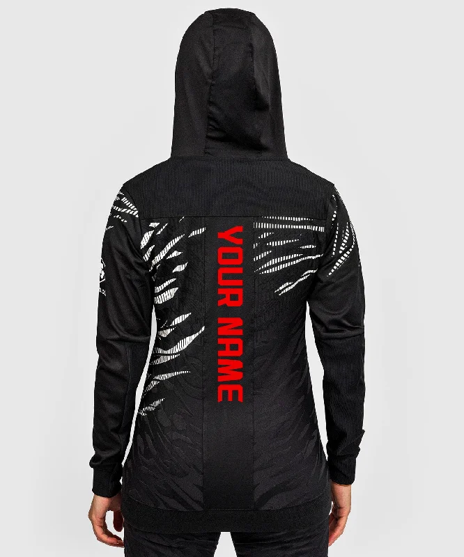 UFC Fusion by Venum Personalized Authentic Fight Night Women's Hoodies - Black Hoodie with Hem Ribbing Snug Secure