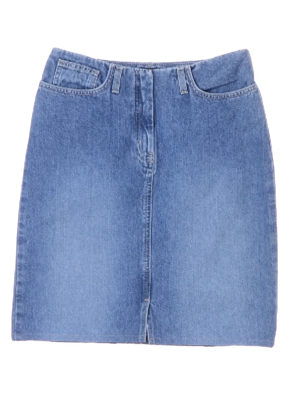 Label Short Denim Skirt cotton skirt soft