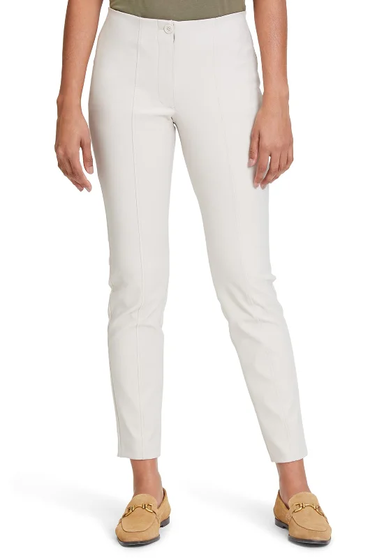 Betty Barclay Slim Leg Comfort Trouser, Stone Trousers Wedding White