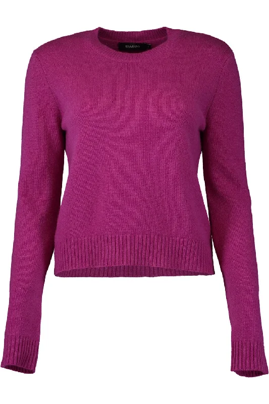 Mable Sweater - Mulberry Graphic Sweater Embroidered Appliqued