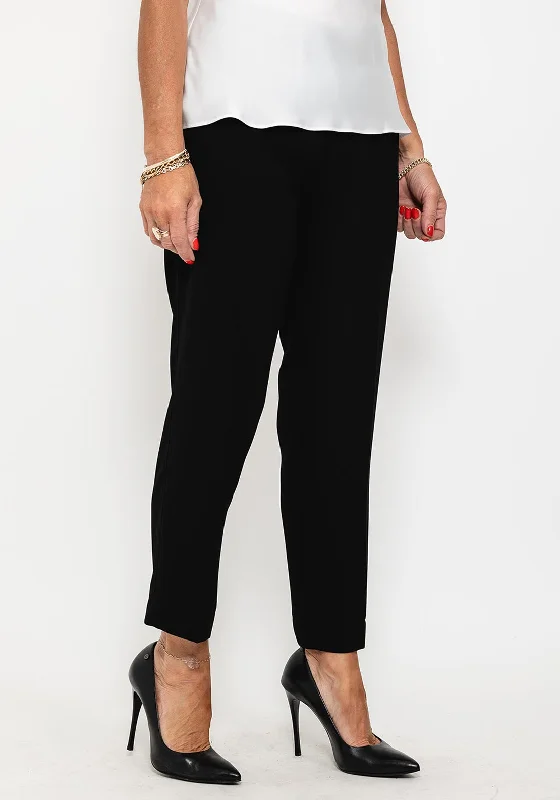 Camelot Light Slim Leg Trousers, Black Trousers fashionable trendy