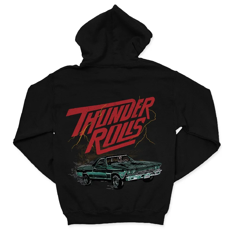 Thunder Rolls Hoodie Hoodie with Color Block Contrast Stylish