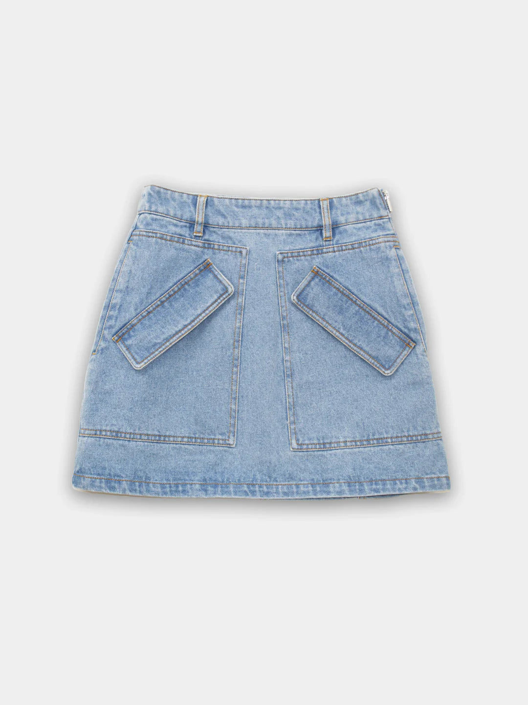 Aknvas - Denim Cherry Skirt low waist skirt