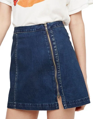 Free People Side Zip Skirt pleated skirt texture