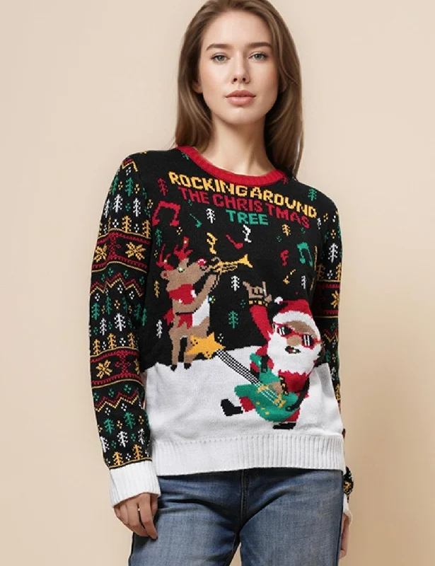 Ladies Christmas Pullover Santa Claus Sweater SKT4927 Sweater Knitwear Pullover