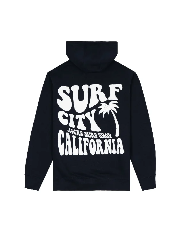 Women's Sway Surf City Zip-Up Hoodie Hoodie with Illustration Artistic Creative