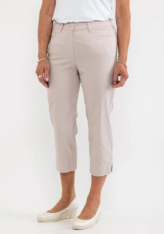 Zerres Greta Cropped Comfort Trousers, Beige Trousers stylish modern