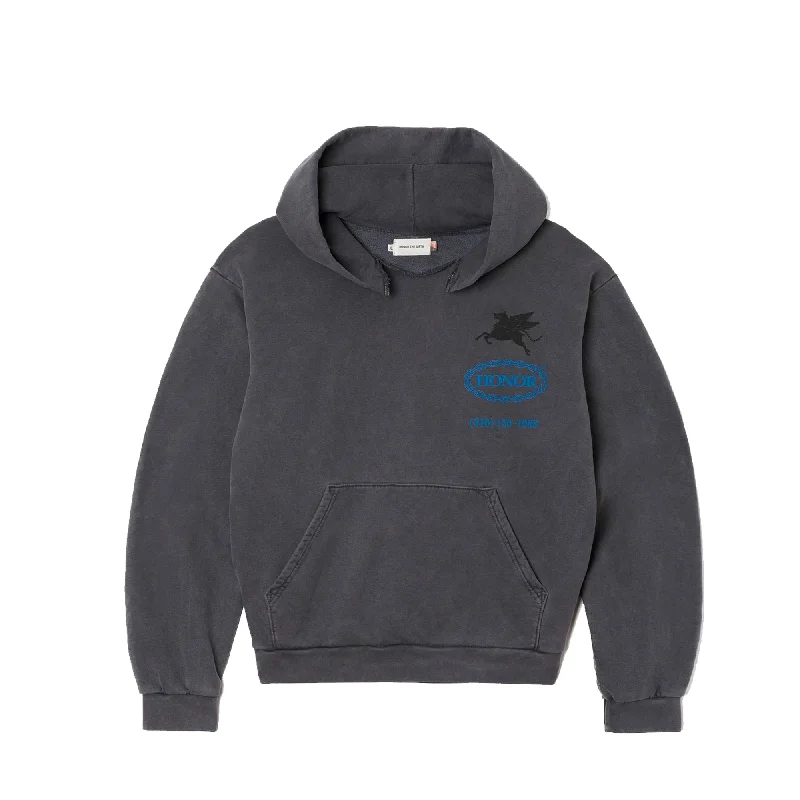 Honor The Gift Mens Hellhound Towing Hoodie 'Grey' Hoodie with Button Classic Timeless