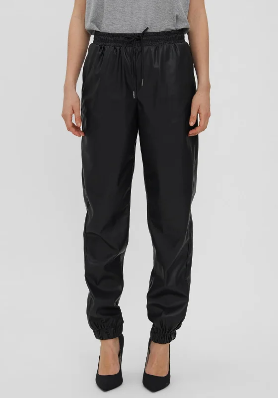 Vero Moda Olympia Straight Leg Cuffed Trousers, Black Trousers Top Rated