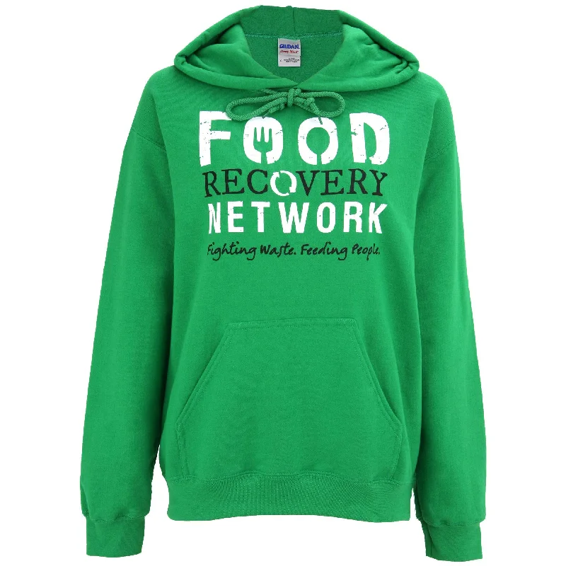 The Food Recovery Network Hooded Sweatshirt Hoodie with Elastic Cuffs Stretchable Comfortable