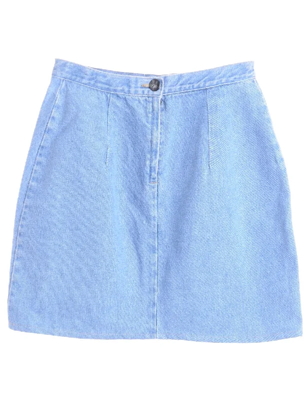 Label Short Denim Skirt denim skirt durable