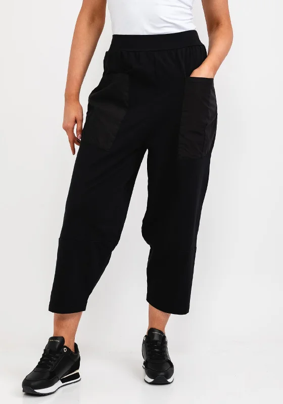 D.E.C.K. By Decollage Harlem Casual Utility Trousers, Black Trousers Vintage Classic