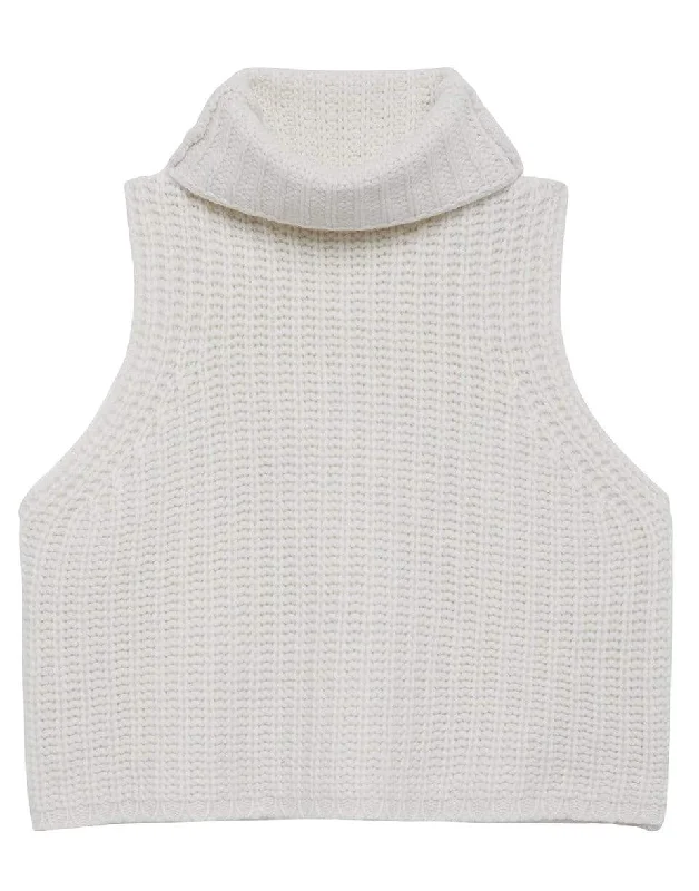 Turtle Neck Sleeveless Sweater Thin Thick Dense