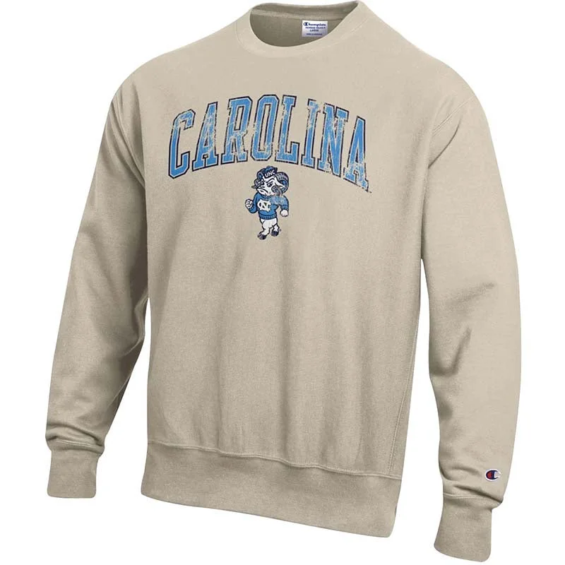 UNC Vault Crewneck Sweatshirt Hoodie with High-Low Hem Asymmetrical Trendy