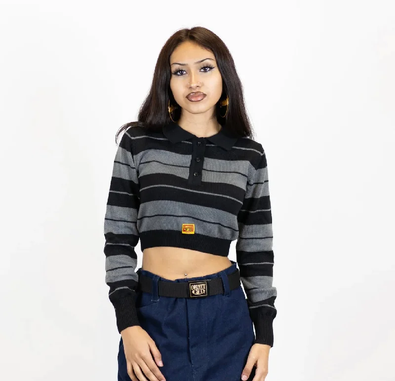 FB County Long Sleeve Charlie Brown Crop Tops Modern Contemporary Chic