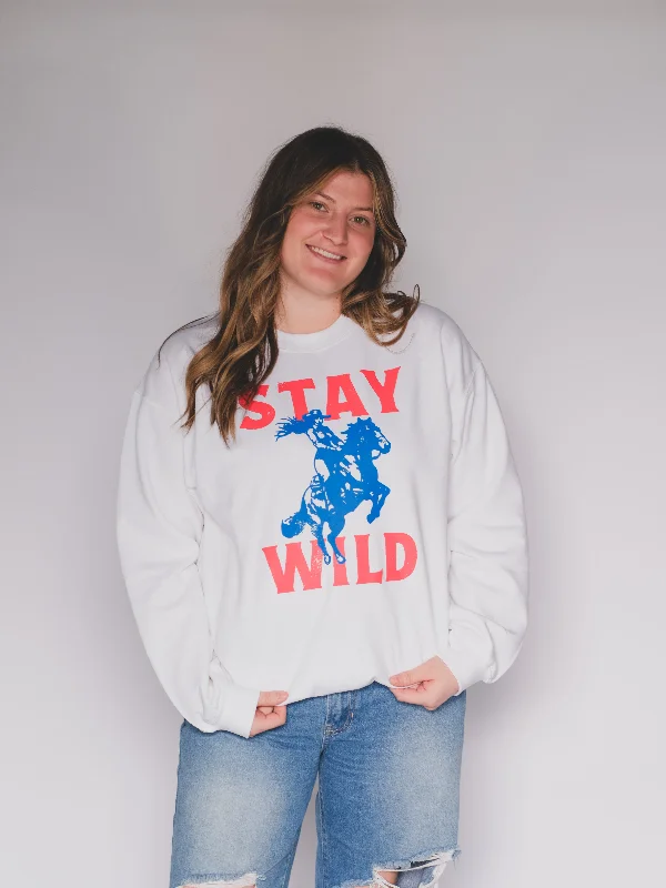 Stay Wild Sweatshirt Hoodie with Full-Zip Functional Layering