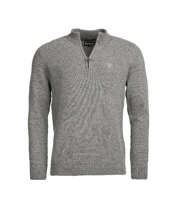 Essential Tisbury Half Zip Sweatshirt - Grey Hoodie with Elastic Waist Stretchable Comfortable