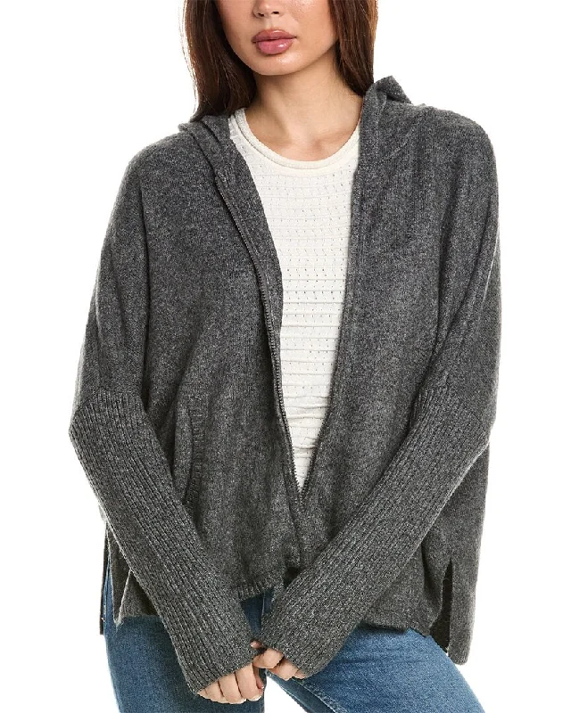 Vince Camuto Zip Hoodie Hoodie with Full-Zip Functional Layering