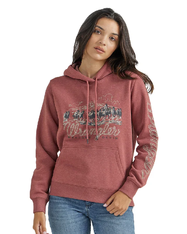 Women's Regular Fit Retro Hoodie Hoodie with Contrast Stitching Detailed Premium