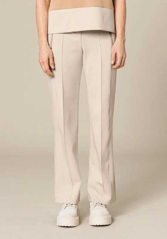 Bianca Parigi Trousers, Beige Trousers Handmade Artisanal