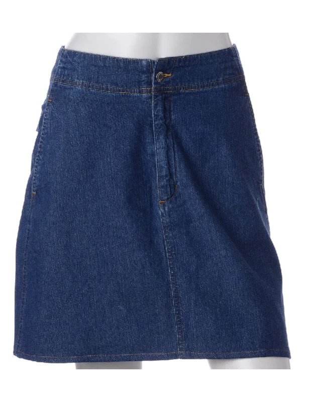 Label Short Denim Skirt linen skirt natural