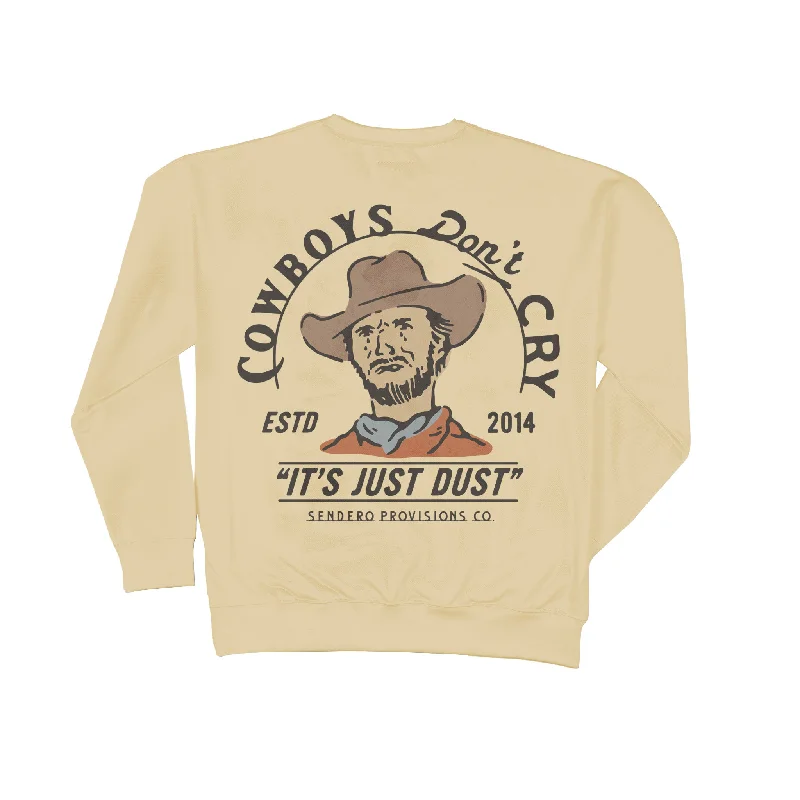 Cowboys Don't Cry Sweatshirt Hoodie with Applique Textured Unique