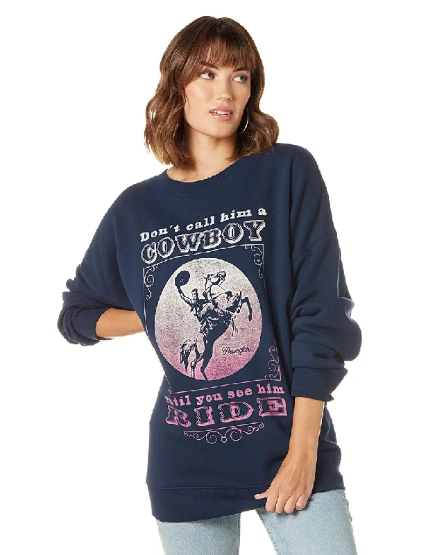 Women's Retro® Americana Sweatshirt Hoodie with Longline Fit Extended Stylish