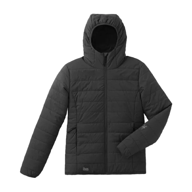 Ibex | Women's Wool Aire Hoodie Hoodie with Color Block Contrast Stylish