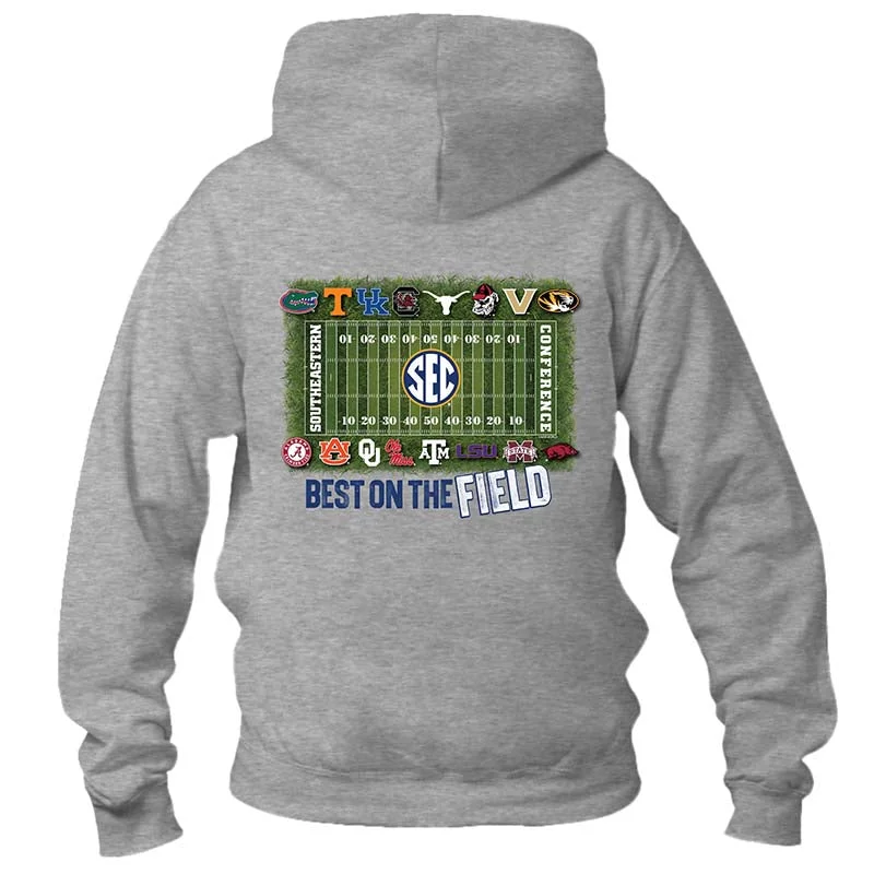 SEC Field Hoodie Hoodie with Hem Drawcord Adjustable Customizable