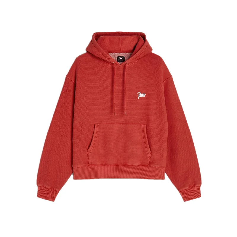 Patta Mens Washed Classic Hoodie Hoodie with Side Slits Relaxed Casual