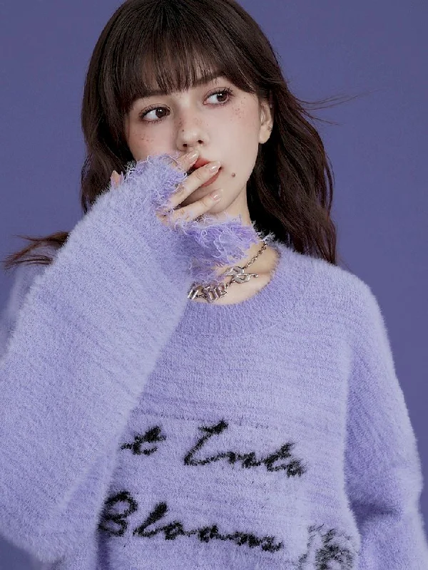 Sweet cool loose thin sweater【s0000005033】 Glossy Satin Silk