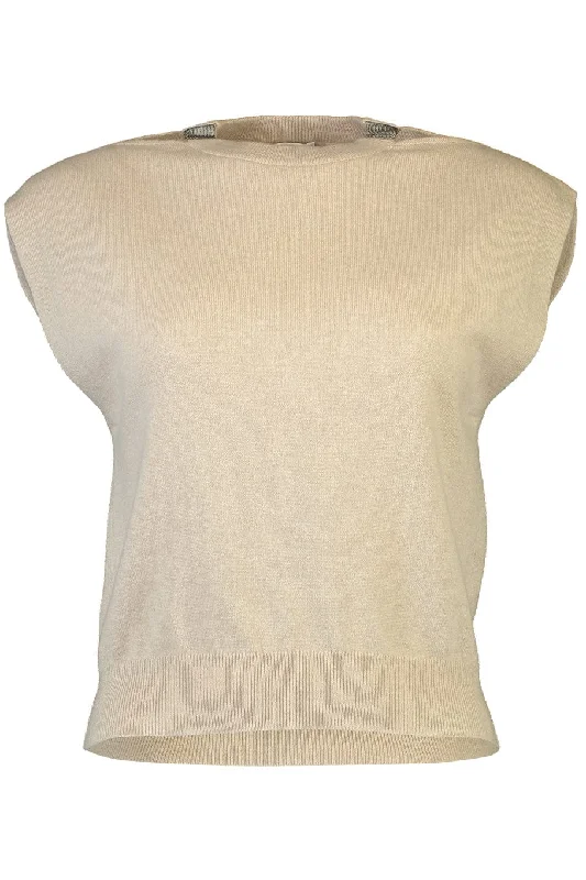 Cashmere Knitted Sweater Mesh Blend Leather Blend Suede Blend