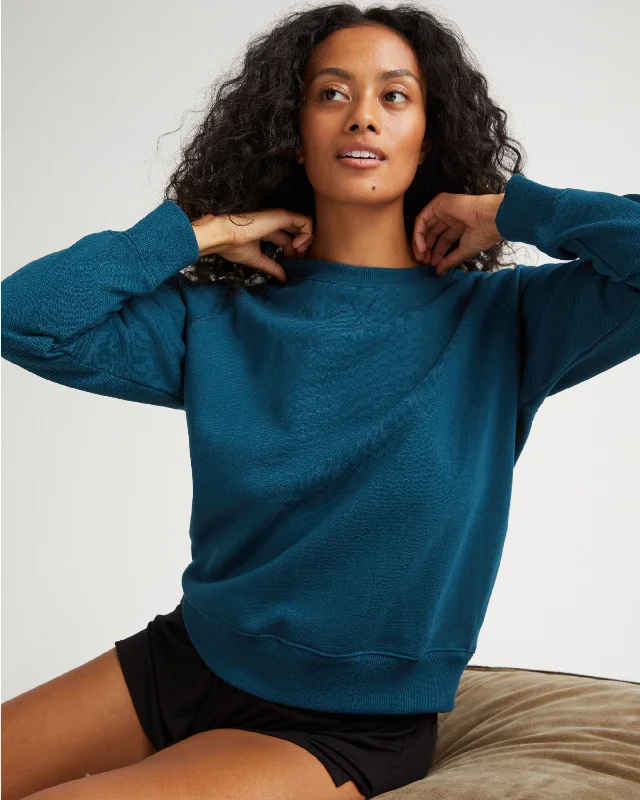 Women's Recycled Fleece Sweatshirt Hoodie with Tied Waist Feminine Flattering