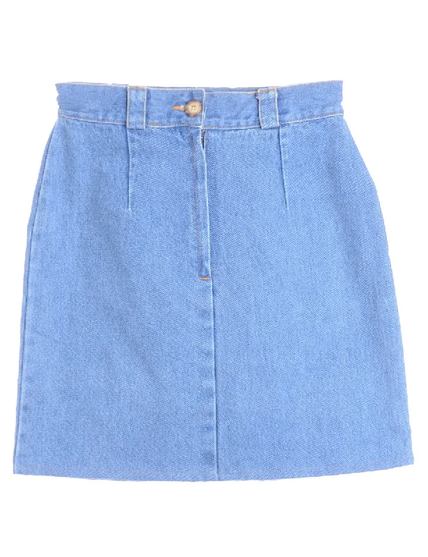 Label Short Denim Skirt low waist skirt