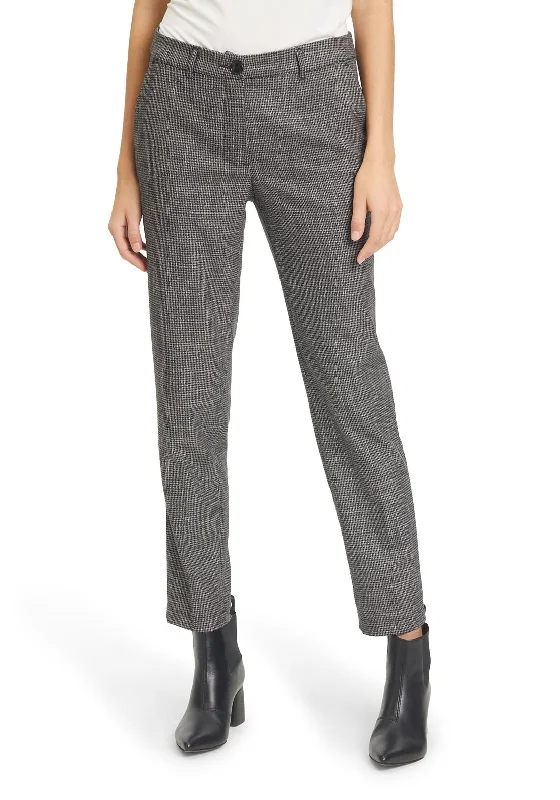 Betty Barclay Houndstooth Slim Trousers, Grey Trousers Canvas Durable