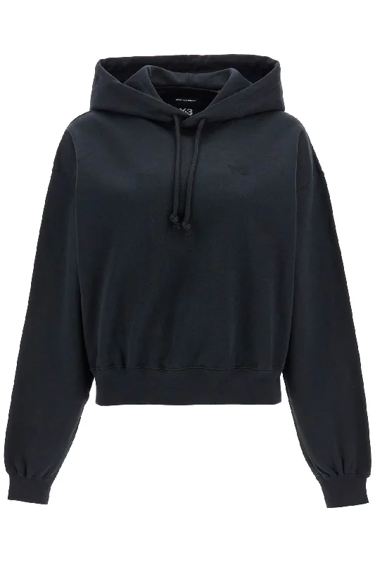 boxy hoodie with hood JD9790 BLACK Hoodie with Hidden Zipper Minimalist Clean