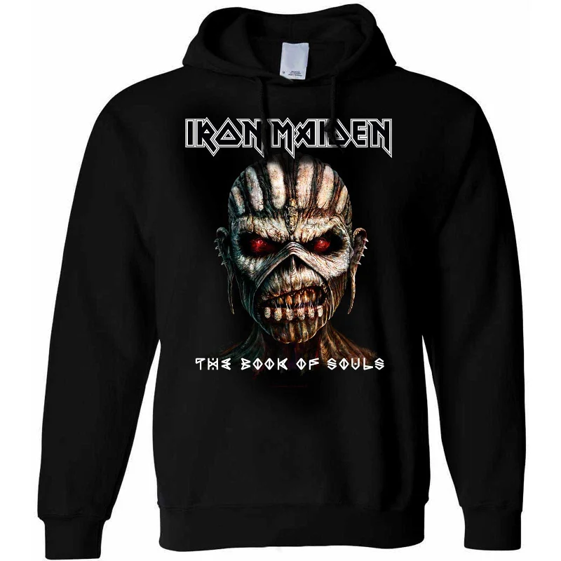 Iron Maiden Unisex Hoodie- The Book of Souls - Official Licensed Design Hoodie with Toggle Buttons Decorative Unique