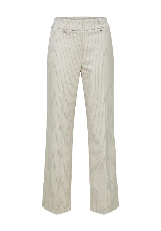 Selected Femme Rita Pin Stripe Wide Leg Trouser, Nomad Trousers versatile functional