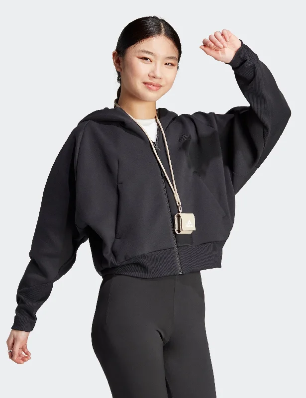 Z.N.E. Full-Zip Hoodie - Black Hoodie Jacket Zipper Layering