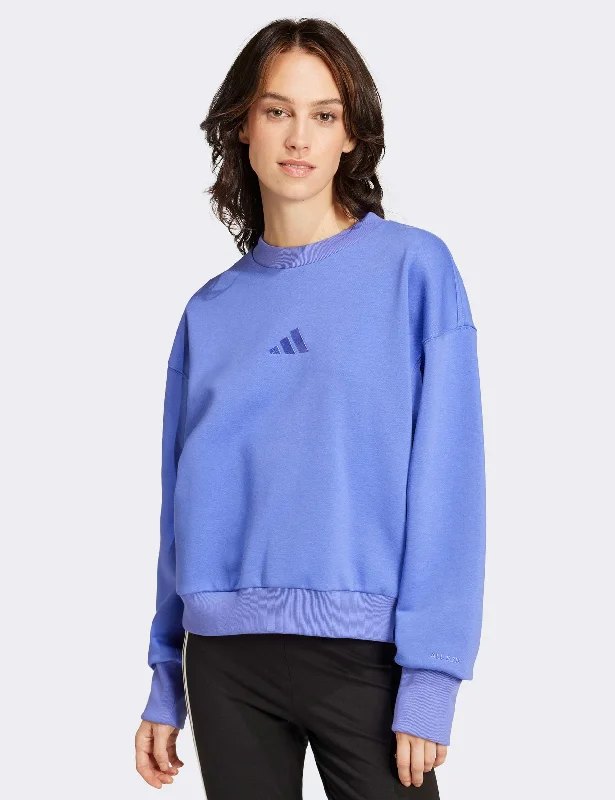 ALL SZN Fleece Loose Sweatshirt - Semi Cobalt Blue Cotton Hoodie Fleece Lining Warmth
