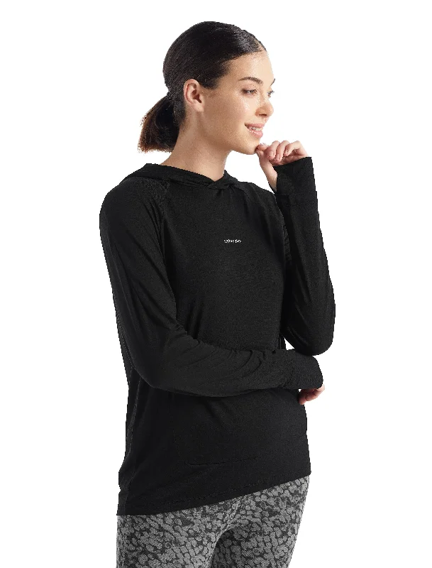 Icebreaker 125 Cool-Lite™ Sphere Merino Long Sleeve Hoodie (Women's) Hoodie with Front Slit Layering Stylish