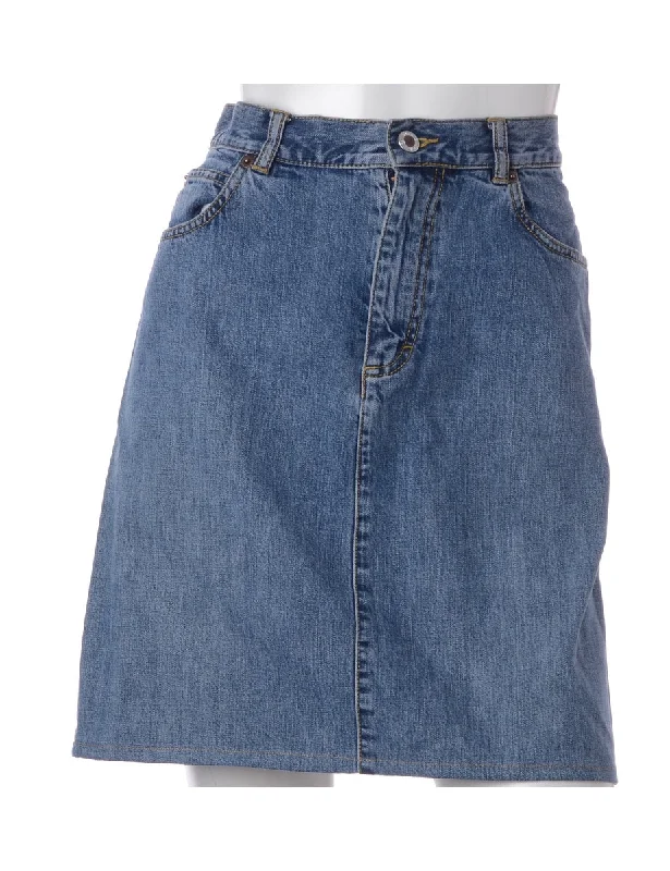 Label Short Denim Skirt corduroy skirt durable