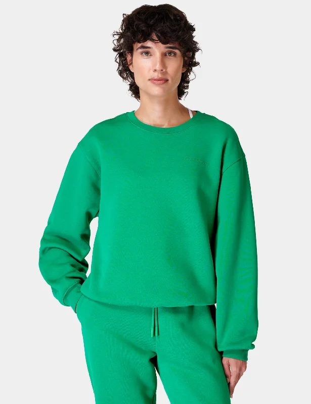 Elevated Sweatshirt - Vivid Green Hoodie with Lining Warm Insulated