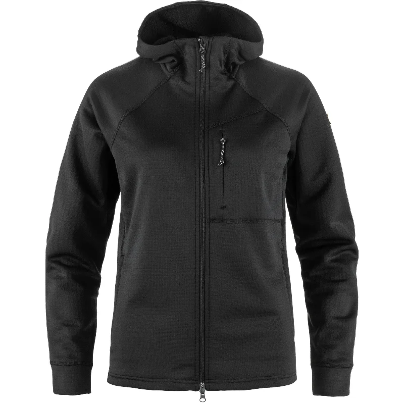 Women's Abisko Grid Fleece Hoodie Hoodie with Metallic Shiny Futuristic
